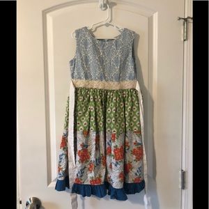 Persnickety Floral Patchwork Girls Dress 10